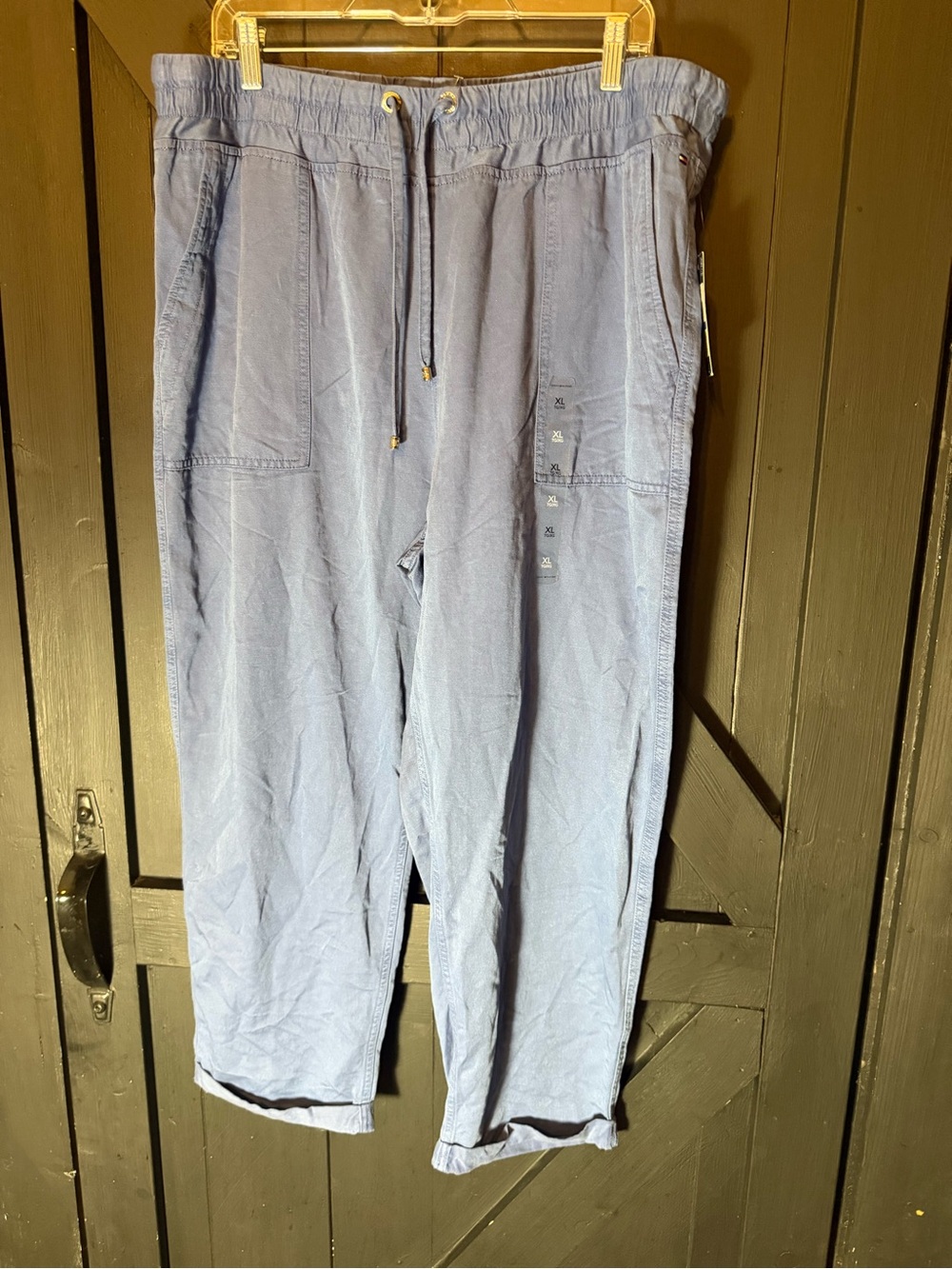 Tommy Hilfiger Pale Blue Elastic Waist Drawstring Joggers